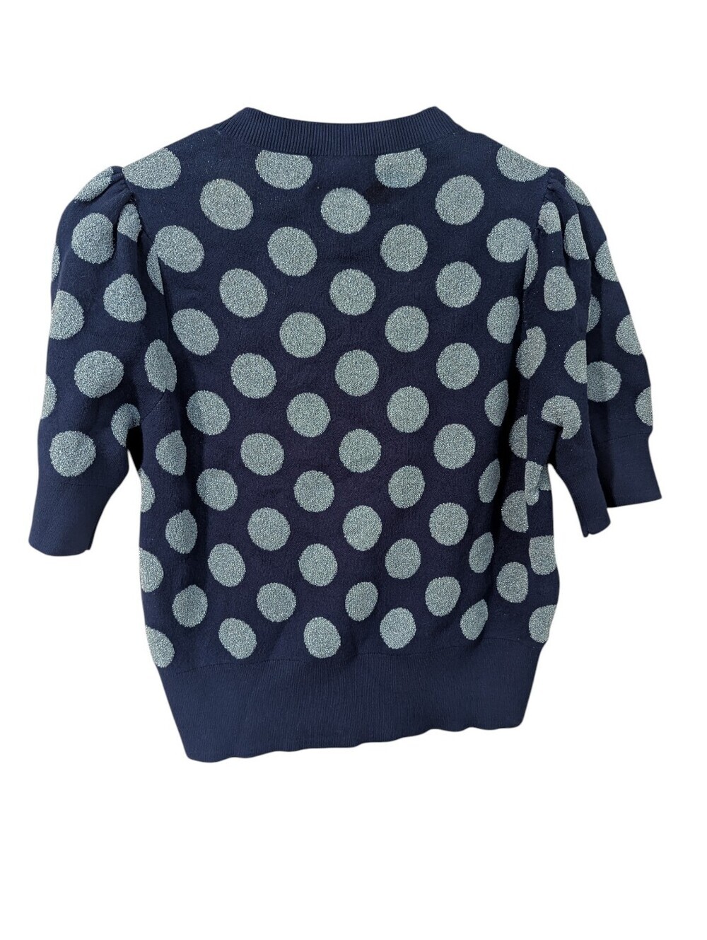 Kate Spade, Seaside Polka Dot, Short Sleeve Sweater, Size M - Picture 4 of 4